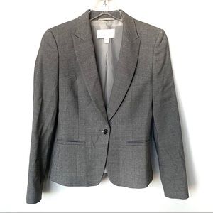 BOSS BY HUGO BOSS Light Grey Janeka 2 Virgin Wool Blend Jacket Size 0